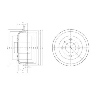 Tambour de frein DELPHI BF519