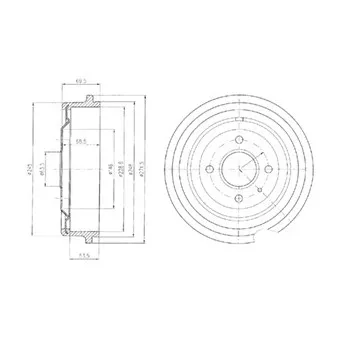 Tambour de frein DELPHI BF52