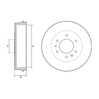 Tambour de frein DELPHI BF527