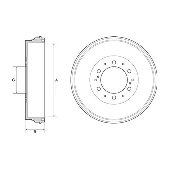 Tambour de frein DELPHI BF537