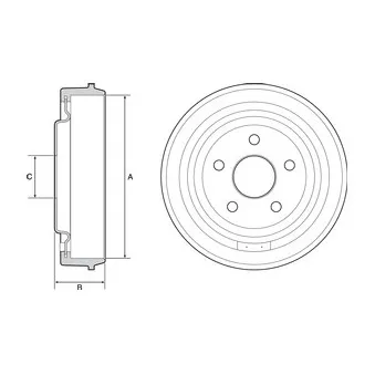 Tambour de frein DELPHI BF543