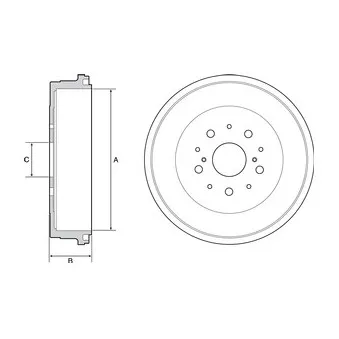 Tambour de frein DELPHI BF545
