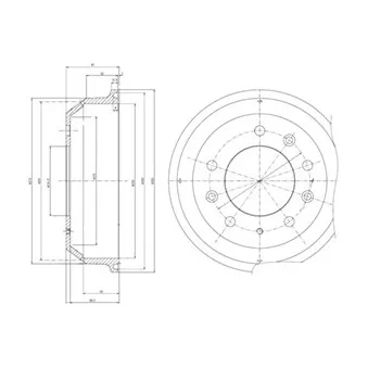 Tambour de frein DELPHI BF8