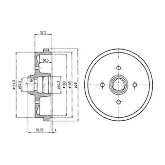 Tambour de frein DELPHI BF96