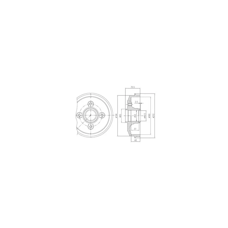 Tambour de frein DELPHI BFR190