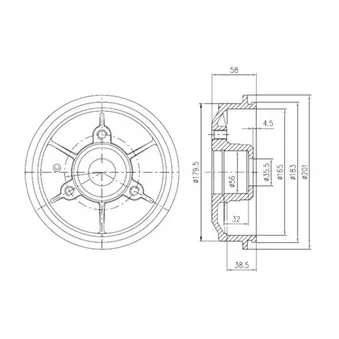 Tambour de frein DELPHI BFR267
