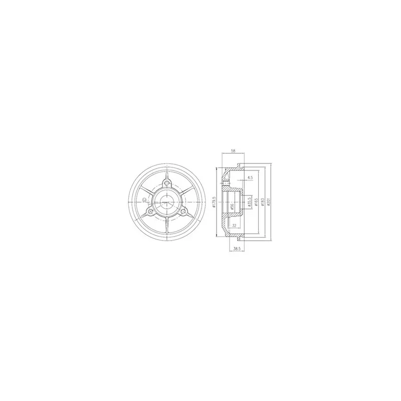 Tambour de frein DELPHI BFR267