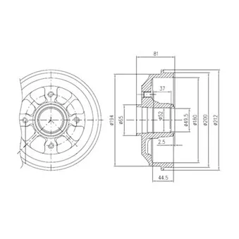 Tambour de frein DELPHI BFR282