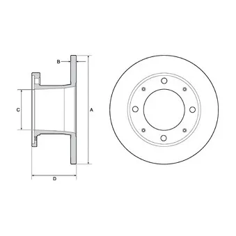Jeu de 2 disques de frein avant DELPHI BG2042