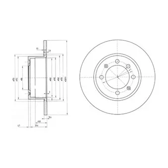 Jeu de 2 disques de frein arrière DELPHI BG2112