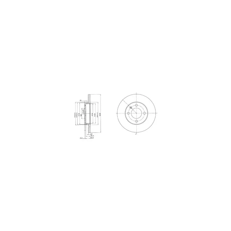 Jeu de 2 disques de frein avant DELPHI BG2116