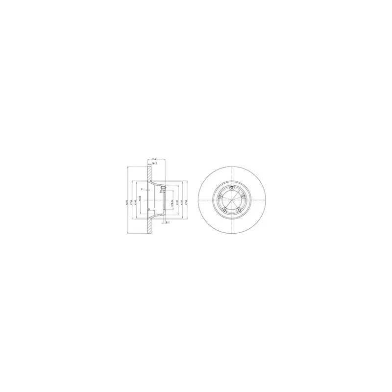 Jeu de 2 disques de frein avant DELPHI BG2157