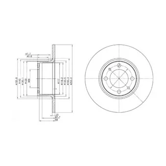 Jeu de 2 disques de frein avant DELPHI BG2176