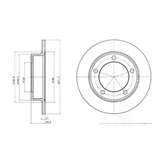 Jeu de 2 disques de frein avant DELPHI BG2208