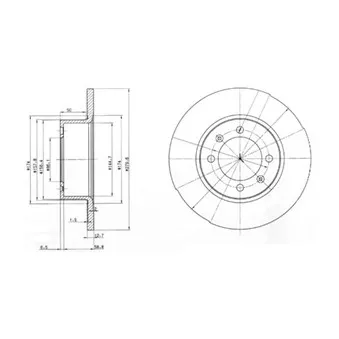 Jeu de 2 disques de frein avant DELPHI BG2218