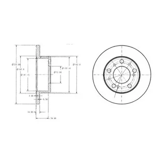 Jeu de 2 disques de frein avant DELPHI BG2253