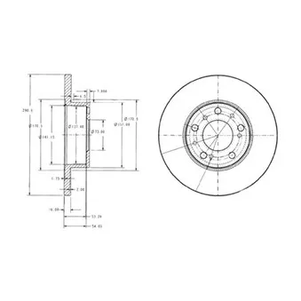 Jeu de 2 disques de frein avant DELPHI BG2257