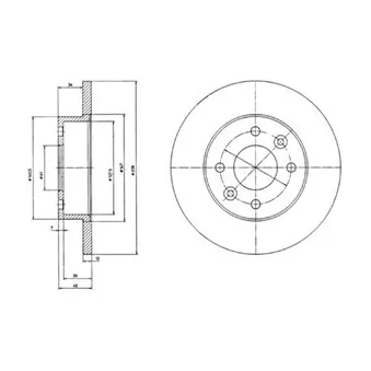 Jeu de 2 disques de frein avant DELPHI BG2268