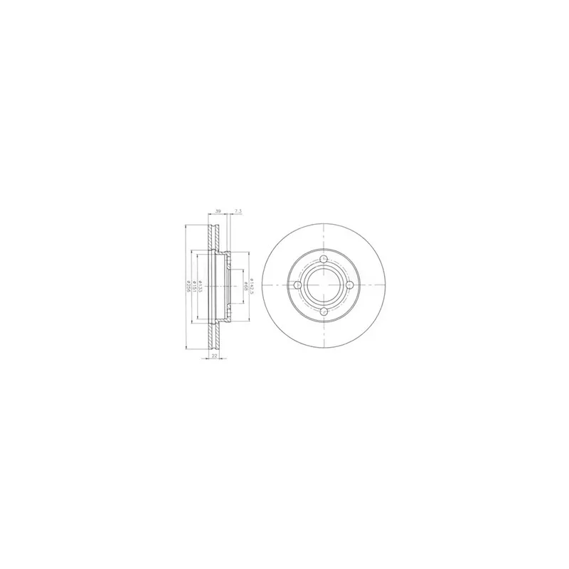 Jeu de 2 disques de frein avant DELPHI BG2272