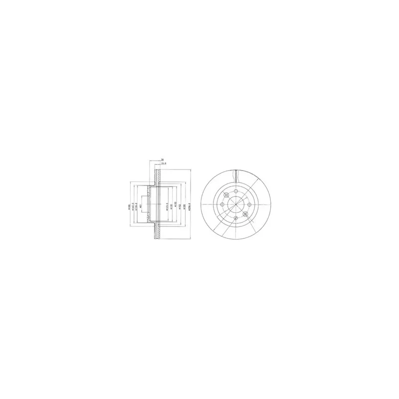 Jeu de 2 disques de frein avant DELPHI BG2283