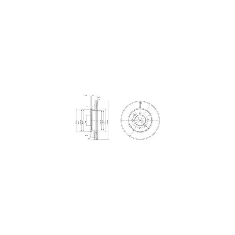 Jeu de 2 disques de frein avant DELPHI BG2290