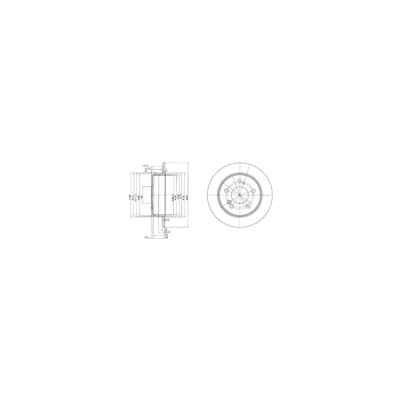 Jeu de 2 disques de frein arrière DELPHI BG2291