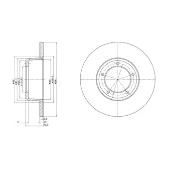Jeu de 2 disques de frein avant DELPHI