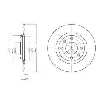 Jeu de 2 disques de frein avant DELPHI BG2308