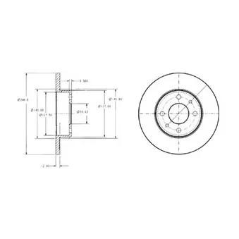 Jeu de 2 disques de frein avant DELPHI BG2313