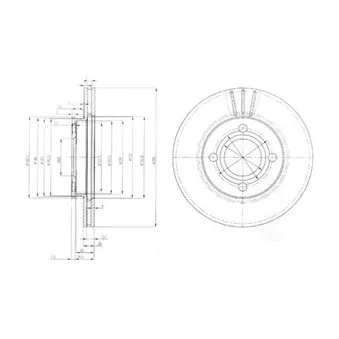 Jeu de 2 disques de frein avant DELPHI BG2333