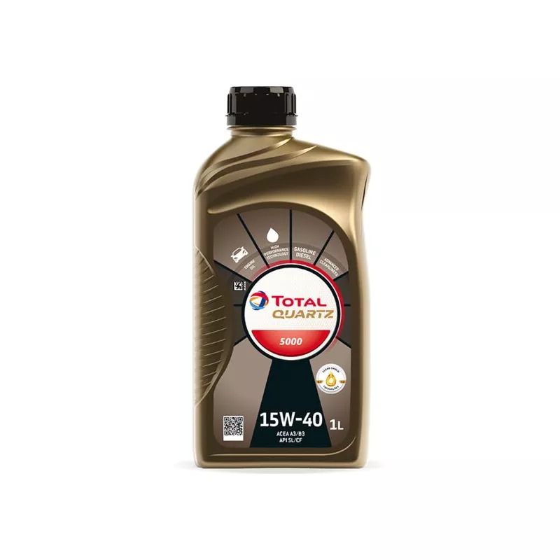Huile moteur 15W-40 QUARTZ 5000 - 1L TOTAL 213763