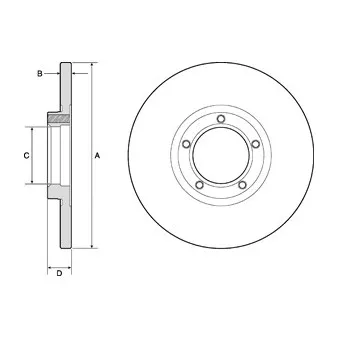 Jeu de 2 disques de frein avant DELPHI BG2349