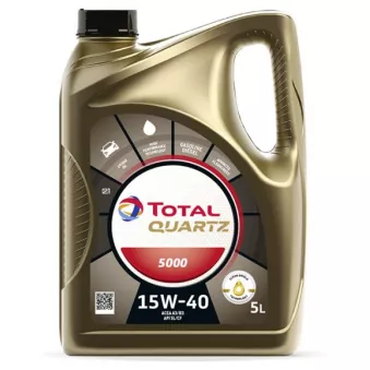 Huile moteur 15W-40 QUARTZ 5000 - 5L TOTAL 213677