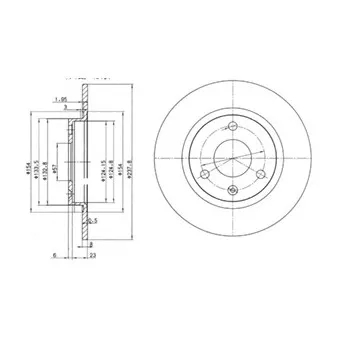 Jeu de 2 disques de frein avant DELPHI BG2355