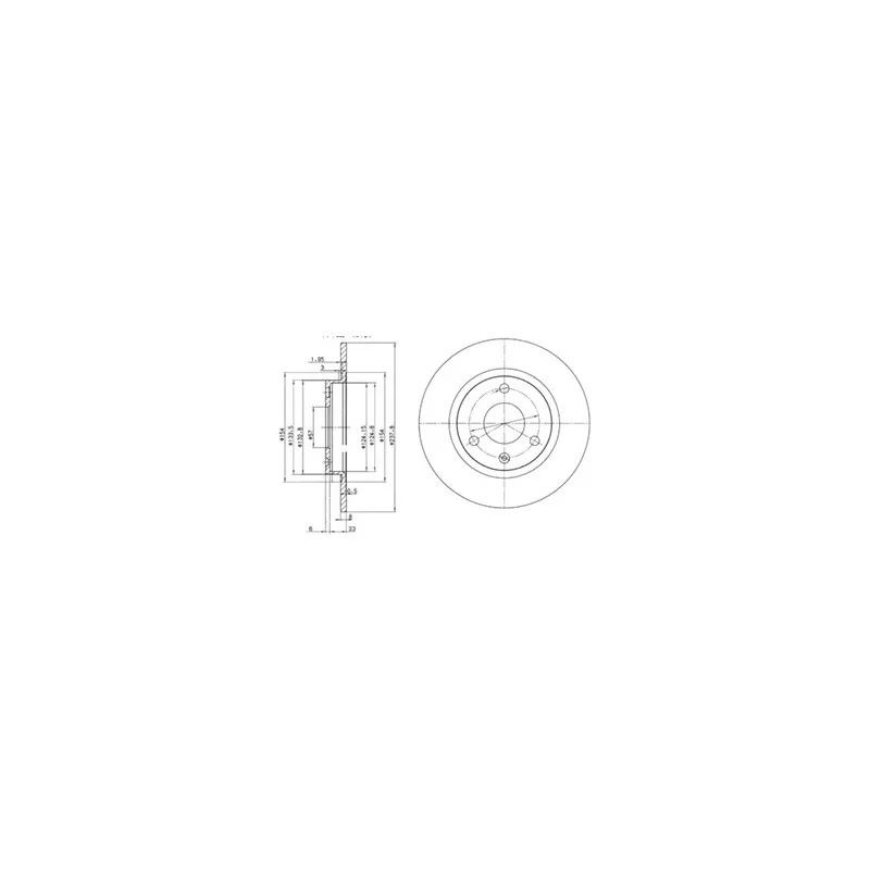 Jeu de 2 disques de frein avant DELPHI BG2355