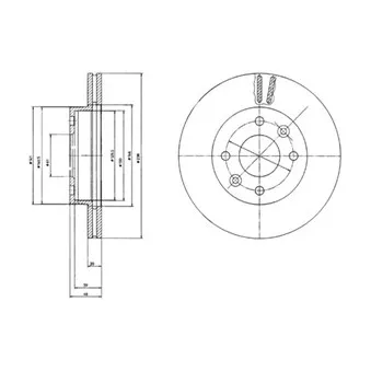 Jeu de 2 disques de frein avant DELPHI BG2371