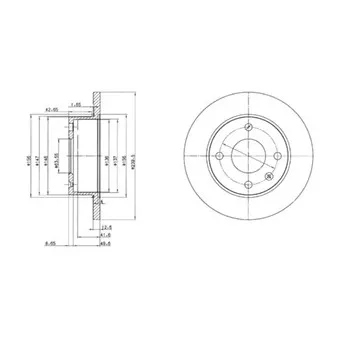 Jeu de 2 disques de frein avant DELPHI BG2375
