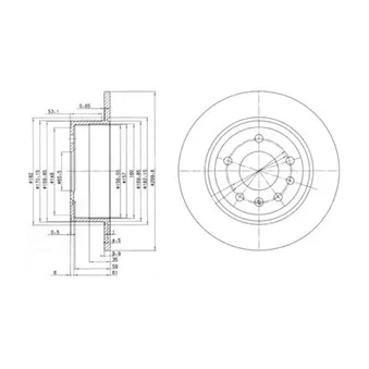 Jeu de 2 disques de frein arrière DELPHI BG2381