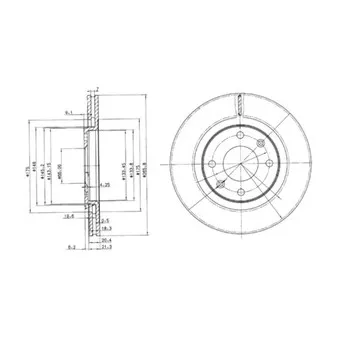 Jeu de 2 disques de frein avant DELPHI BG2387