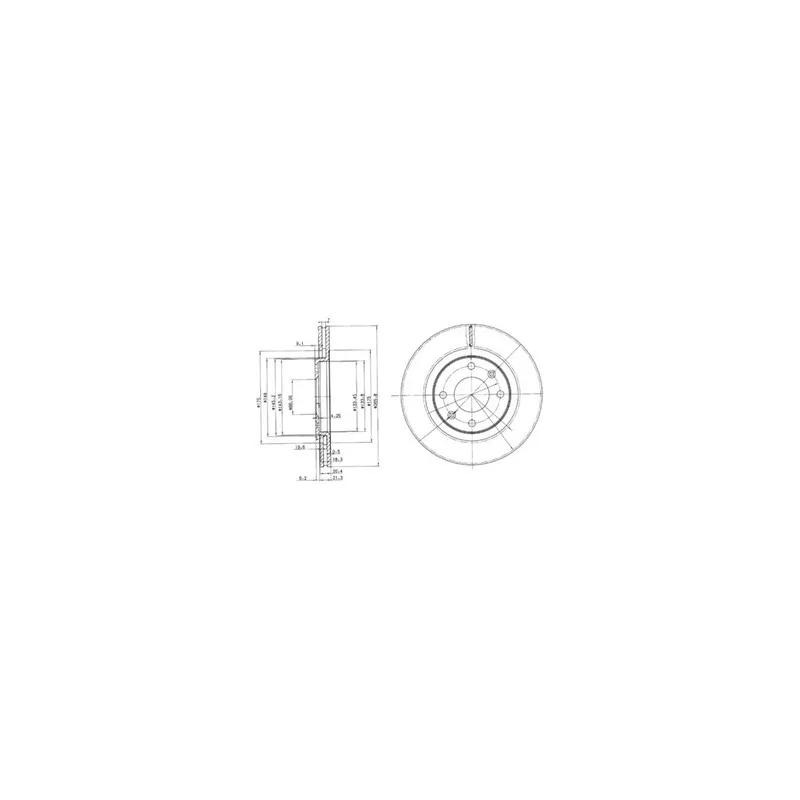 Jeu de 2 disques de frein avant DELPHI BG2387