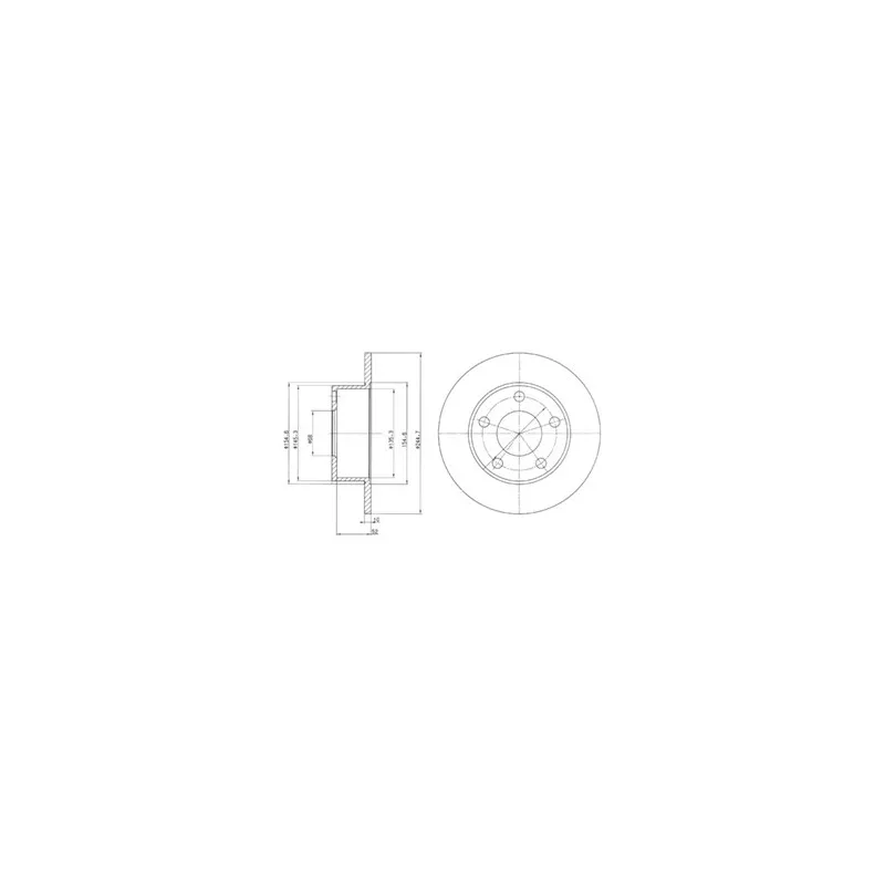 Jeu de 2 disques de frein arrière DELPHI BG2410