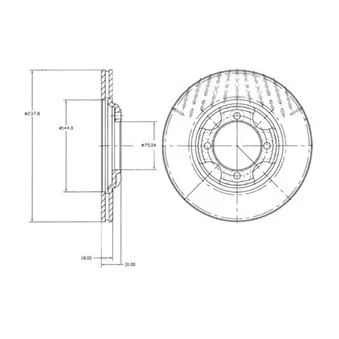 Jeu de 2 disques de frein avant DELPHI BG2414