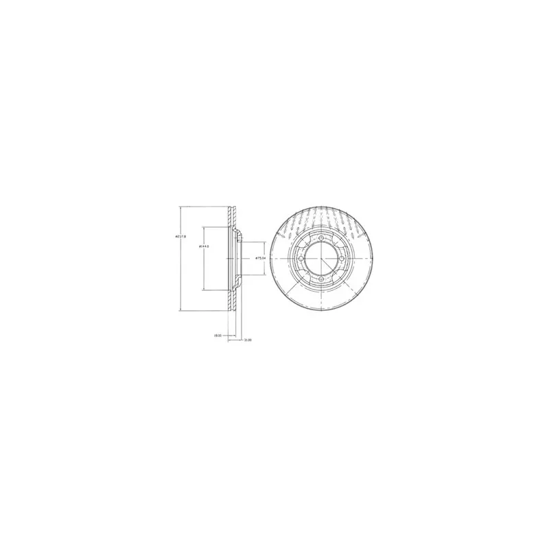 Jeu de 2 disques de frein avant DELPHI BG2414