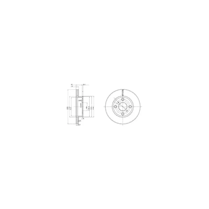 Jeu de 2 disques de frein avant DELPHI BG2424