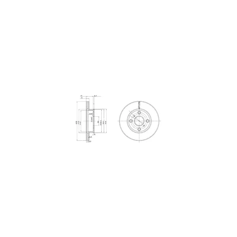 Jeu de 2 disques de frein avant DELPHI BG2424C
