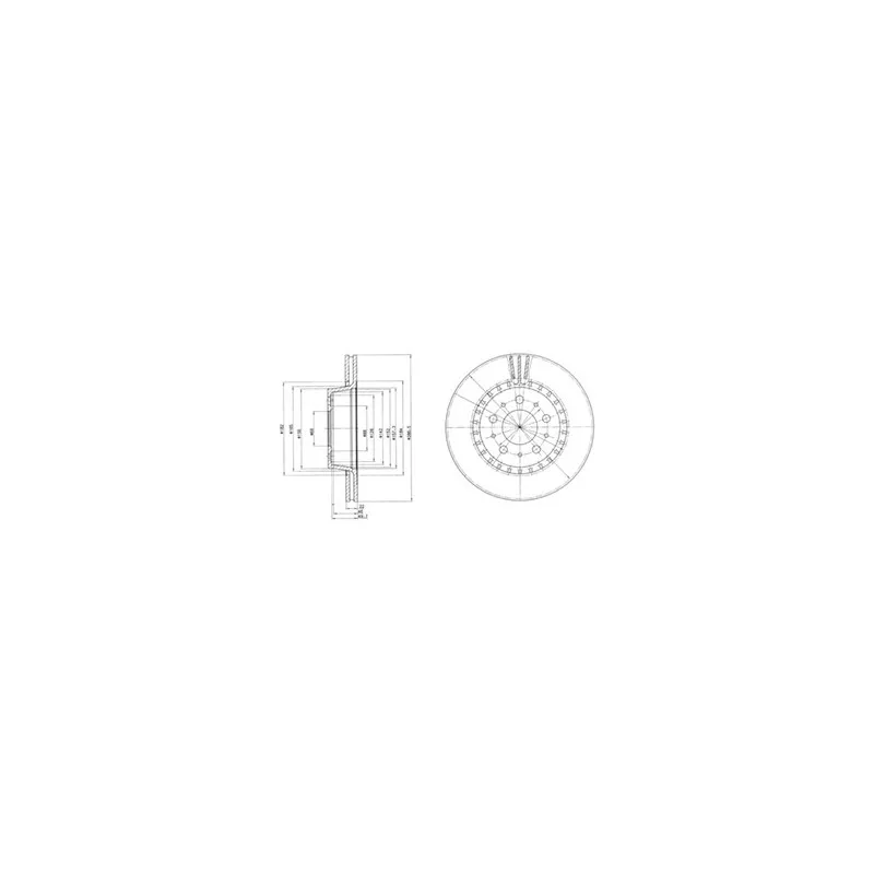 Jeu de 2 disques de frein avant DELPHI BG2426