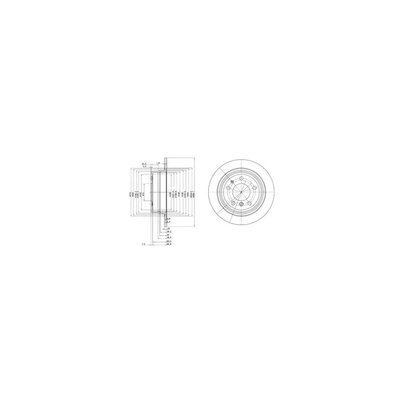 Jeu de 2 disques de frein arrière DELPHI BG2437