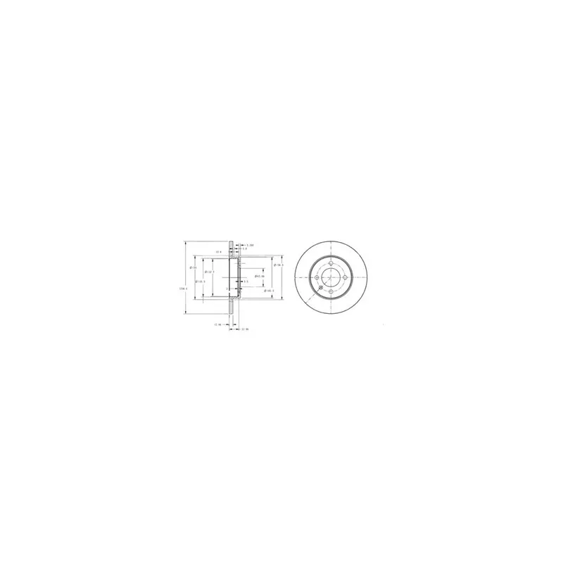 Jeu de 2 disques de frein avant DELPHI BG2454