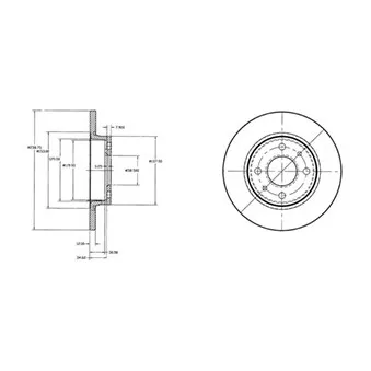 Jeu de 2 disques de frein avant DELPHI BG2466