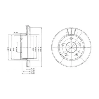 Jeu de 2 disques de frein avant DELPHI BG2472